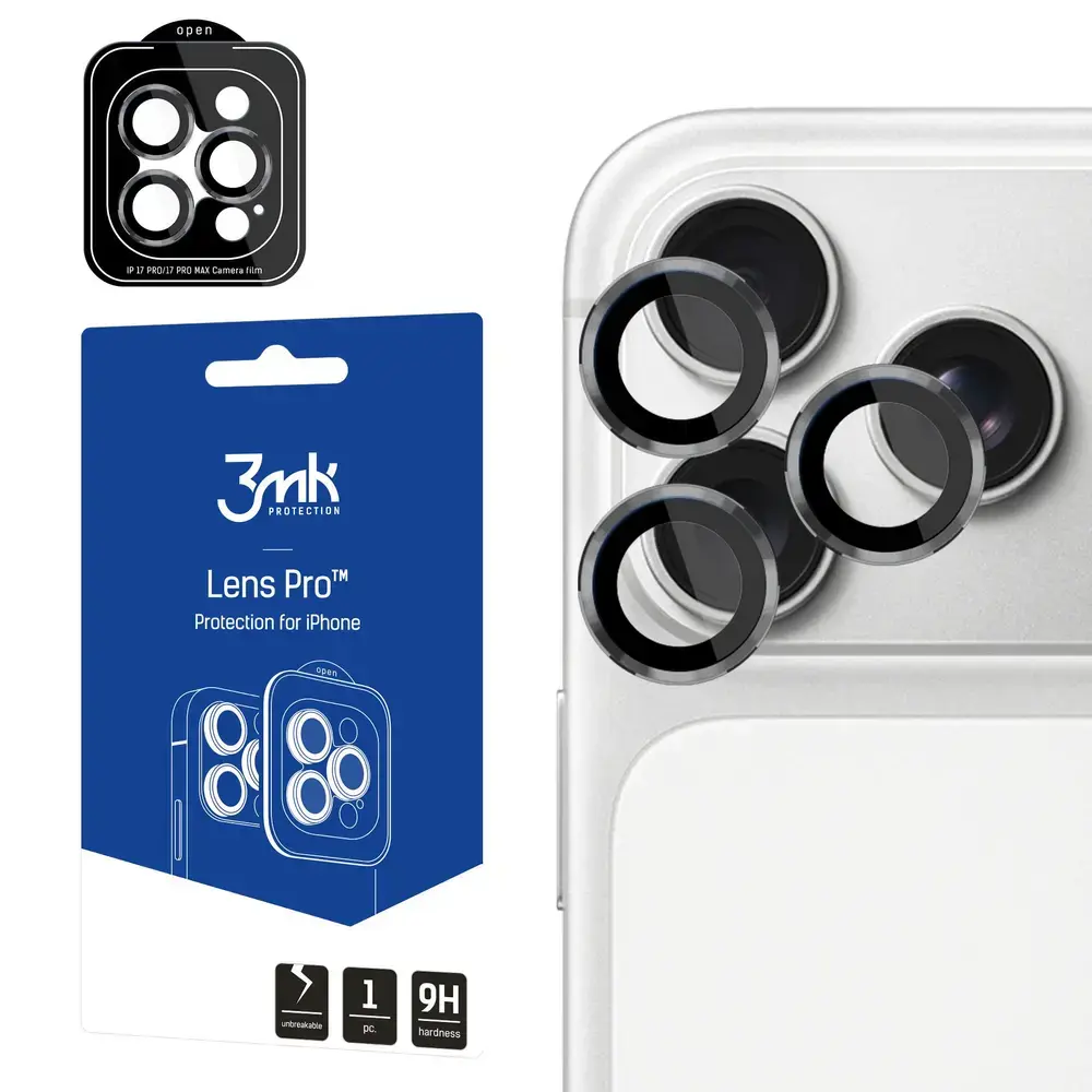 3mk Lens Protection Pro Tempered Glass for iPhone 17 Pro | 17 Pro Max - Gray