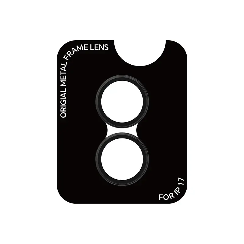 Rock Tempered glass Pure Series Camera Lens on camera for Iphone 17 (lens 2 pieces) black