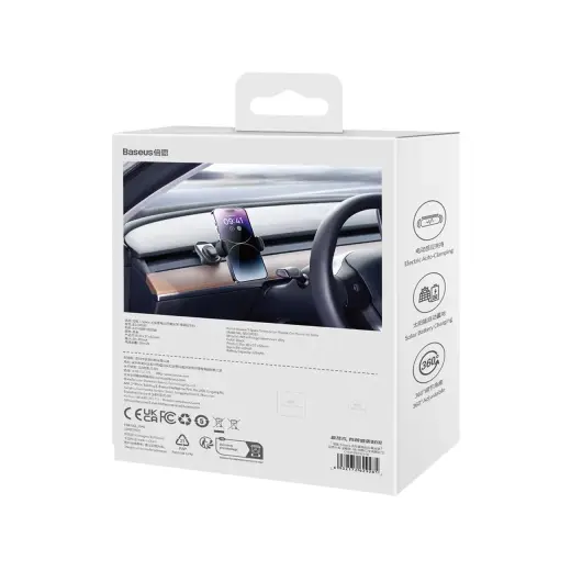 Electric car holder with solar panel for Tesla Model 3 | Y Baseus T-Space - black