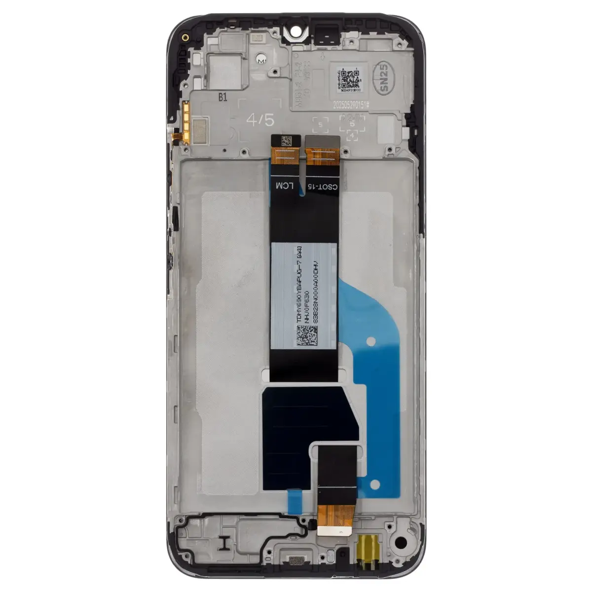 LCD Display + Touch Unit + Front Cover for Xiaomi Redmi 15C 4G Black (Service Pack)