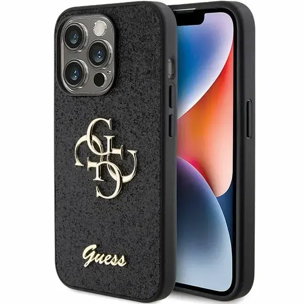Guess GUHCP15XHG4SGK Apple iPhone 15 Pro Max 6.7" maciņš telefonam melns