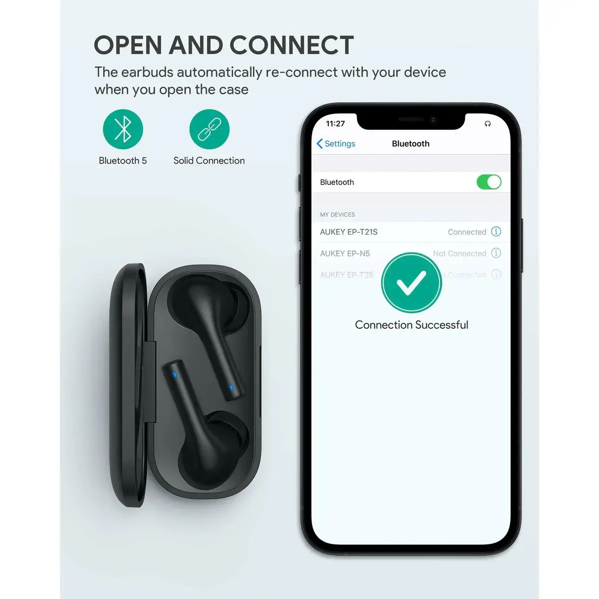 Aukey EP-T21S TWS Wireless Earbuds Black