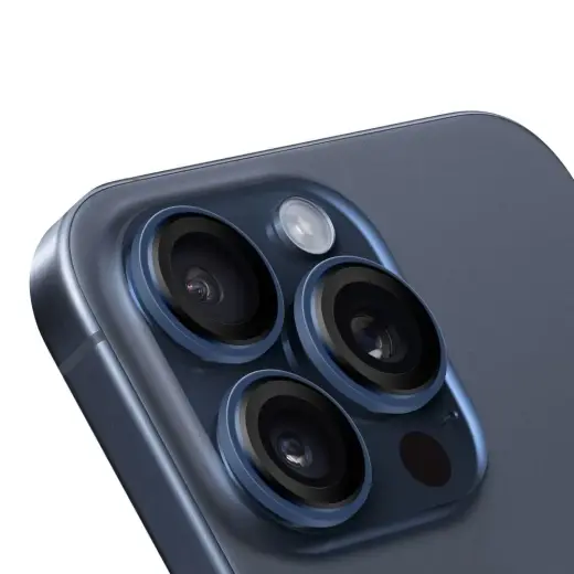 OBAL:ME Lens Protector for Apple iPhone 15 Pro|15 Pro Max Blue Titanium