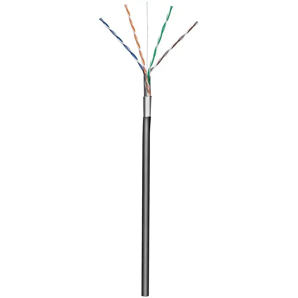 Network bulk cable outdoor F|UTP Cat5e 4x2 305m black