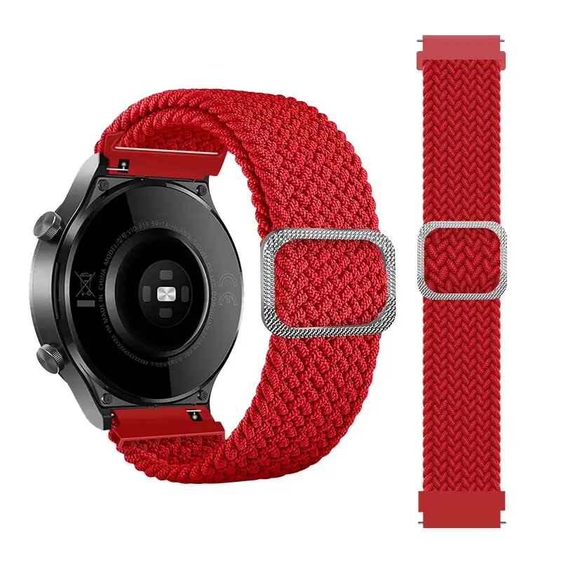 BRAIDED WATCH STRAP/SMARTWATCH 20MM RED