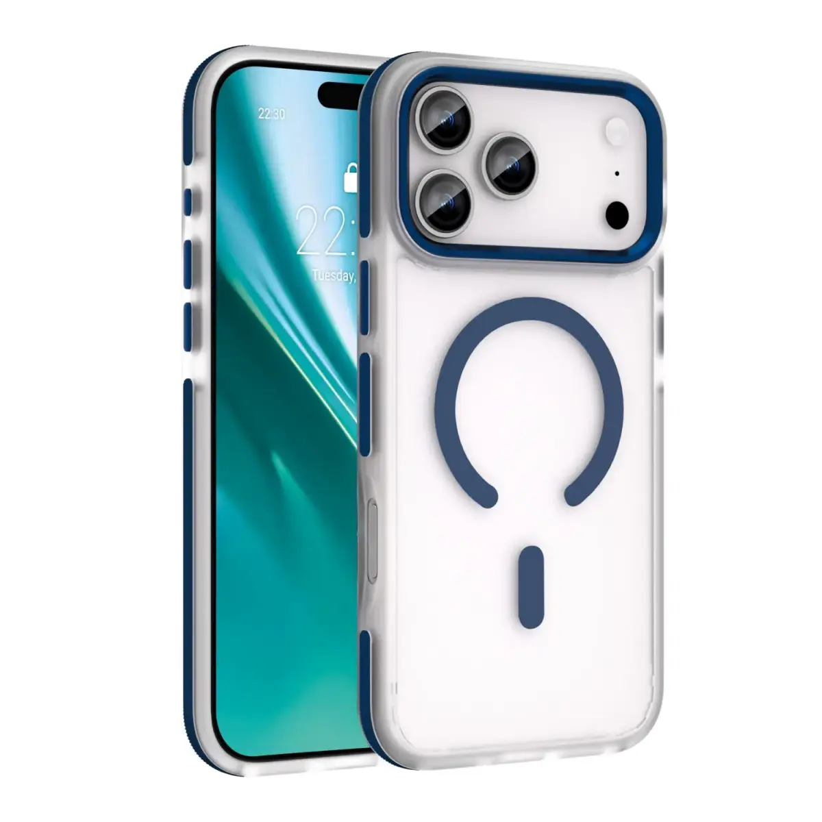 Etteri Icy Mag case for iPhone 17 Pro Max blue