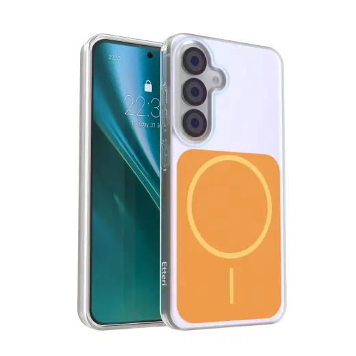 Etteri Hidden Pearl Epoxy Mag telefono dėklas Samsung Galaxy S25 (S931) oranžinis