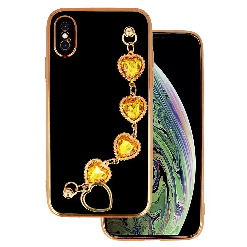 Trend maciņš telefonam iPhone X | iPhone XS melns (dizains 2)