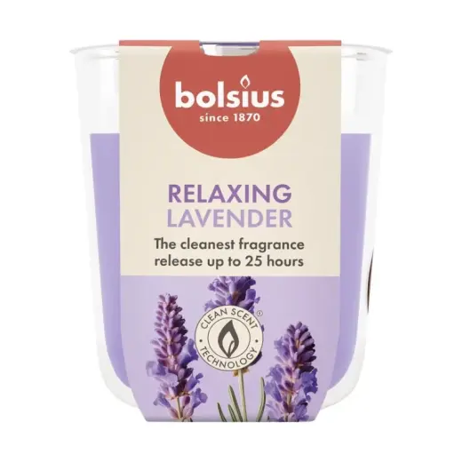 Svece arom. stikla gl. True Scents Ø80x73mm lavender 