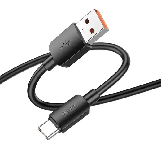 HOCO X96 duomenų perdavimo ir įkrovimo laidas | USB-A į USB-C | PD | 100W | 1m | juodas