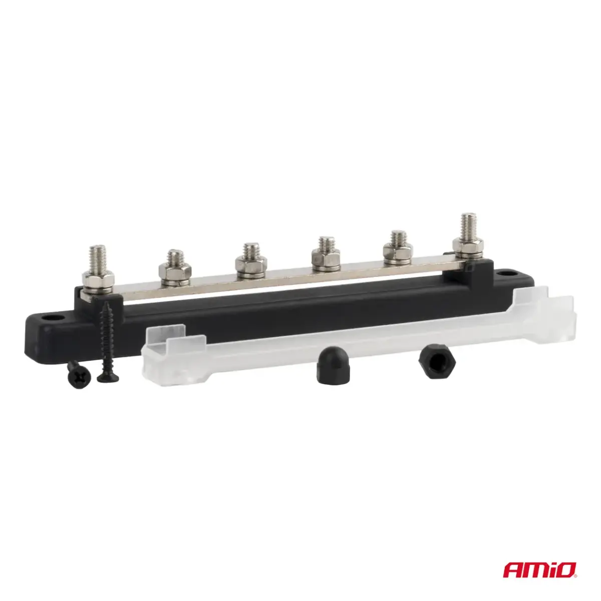 Ground distribution block plus bus bar M6 12V - 48V 150A AMIO-03808