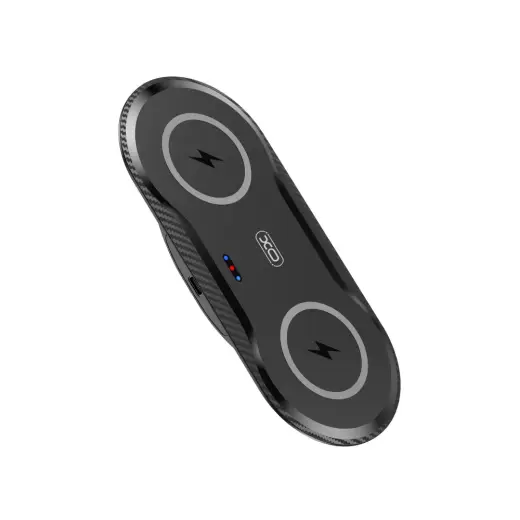 XO WX026 2-in-1 bezvadu lādētājs | Qi | 20W | melns