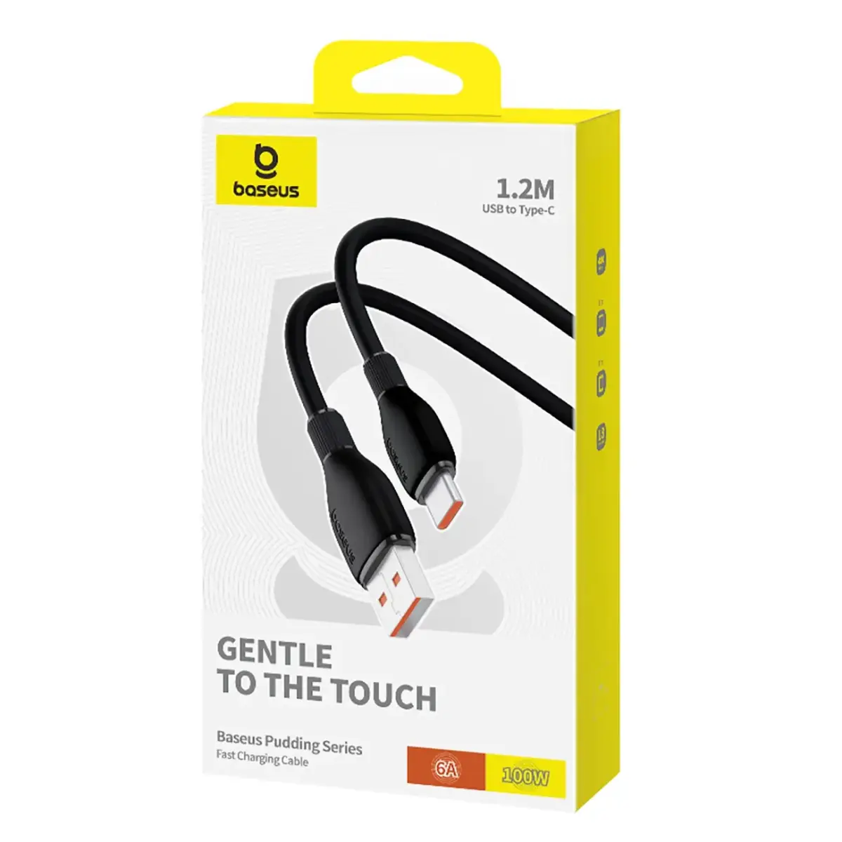 Baseus Pudding 100W USB-A - USB-C Cable 1.2m - Black