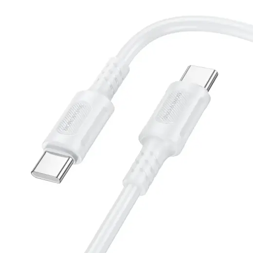 Borofone BX111 Feliz data transfer and charging cable | USB-C to USB-C | 60W | 1m | white