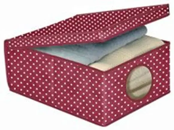 Kaste auduma 48x36x19cm Bordeaux