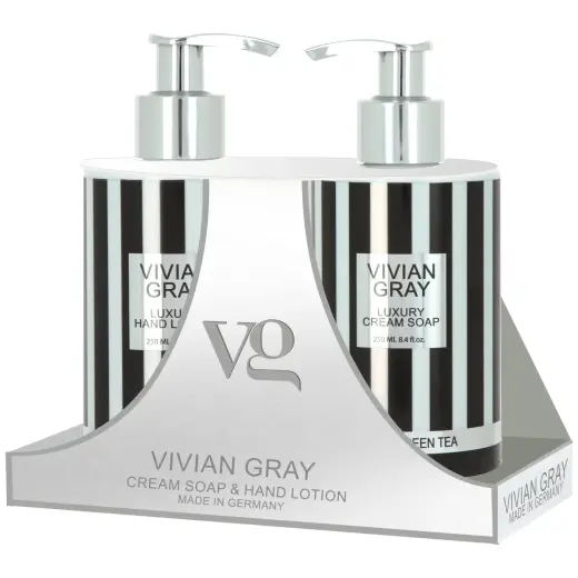 Set Vivian Gray: Luxury, Lemon & Green Tea, Cleansing, Liquid Soap, 250 ml + Luxury, Lemon & Green Tea, Hydrating, Hand Lotion, 250 ml
