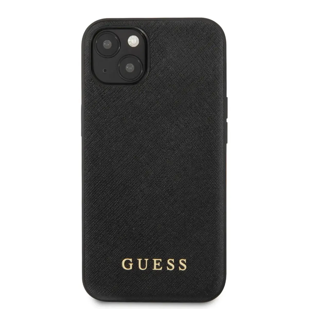 Guess Saffiano PU Silicone Case for iPhone 13 Black