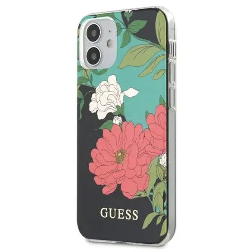 GUHCP12SIMLFL01 Guess PC|TPU Flower N.1 Cover for iPhone 12 mini 5.4 Black
