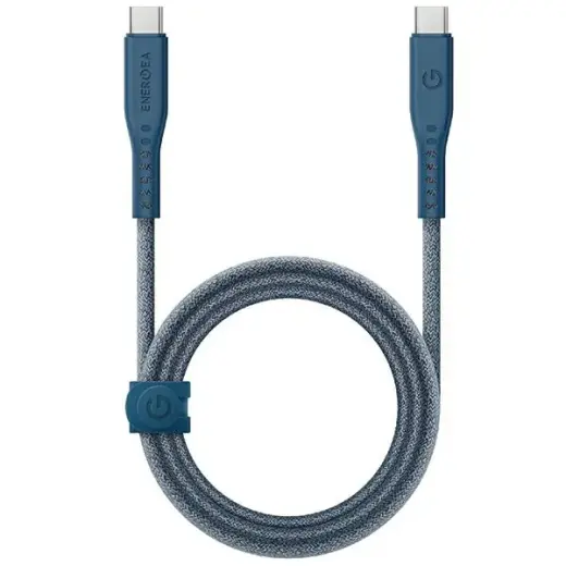 ENERGEA Flow datu pārraides un uzlādes vads | USB-C uz USB-C | 240W | 1.5m | zils
