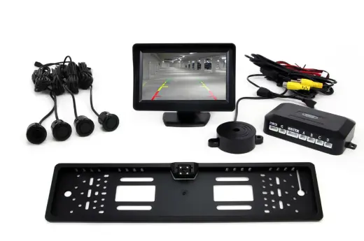 Parking assistant system TFT01 4,3" with CAM-402 LED 4 sensors black "GOLD"