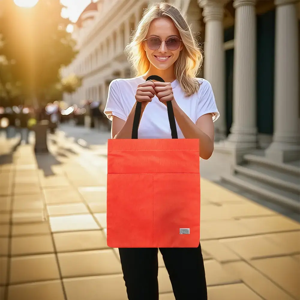 Shopping bag Wonder pattern 4 orange