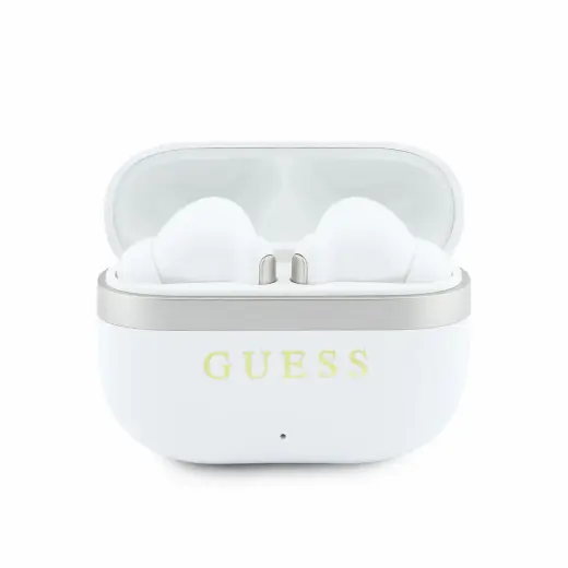 Guess Gold Line Glossy Finish TWS Wireless Earphones White