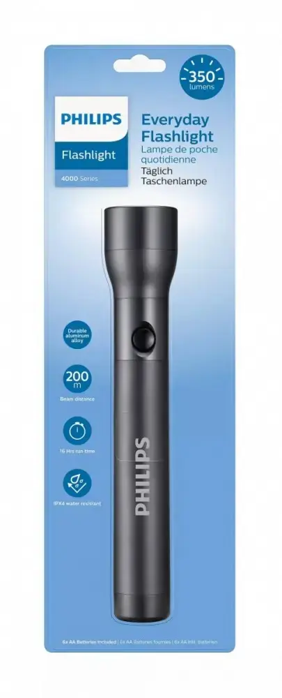 Philips LED lukturītis 6xAA, 350 lūmeni