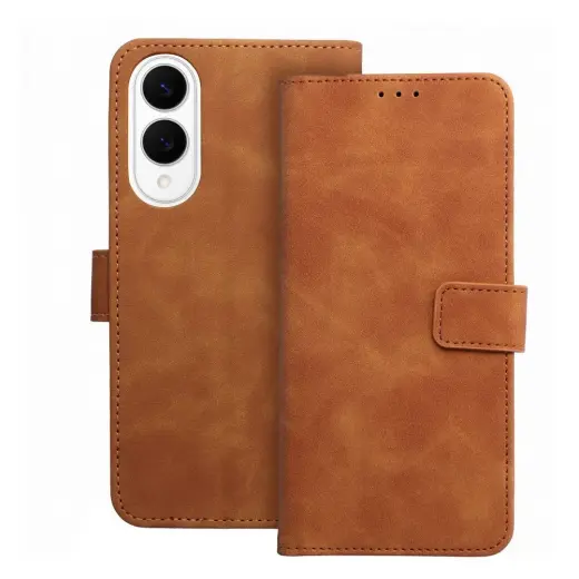 TENDER book type phone case for Samsung Galaxy S25 Edge (S937) brown