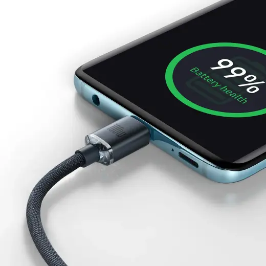 Baseus Crystal Shine Series datu pārraides un uzlādes vads | USB-C uz USB-C | 100W | 1.2m | melns