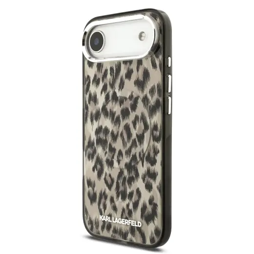 Karl Lagerfeld IML Leopard чехол с поддержкой MagSafe для телефона iPhone 17 Air коричневый