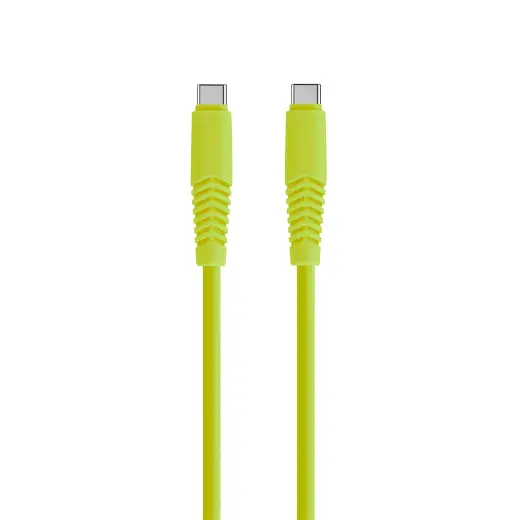 Setty KSC-C-1.52011 провод для передачи данных и зарядки | USB-C на USB-C | 20W | 1.5m | лаймовый