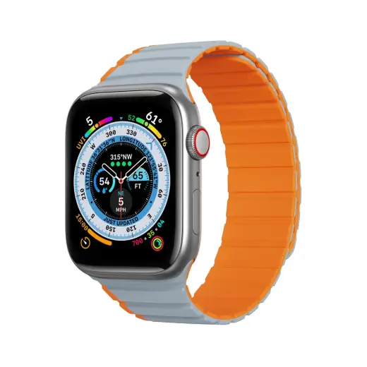 Dux Ducis LD Version ремешок для умных часов Apple Watch (38/40/41 mm) | силиконовый | серый/оранжевый