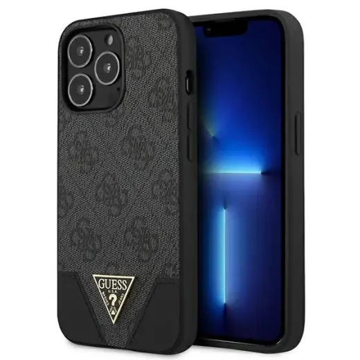 GUHCP13LPU4GHBK Guess 4G Hard Case Metal Logo for iPhone 13 Pro Grey