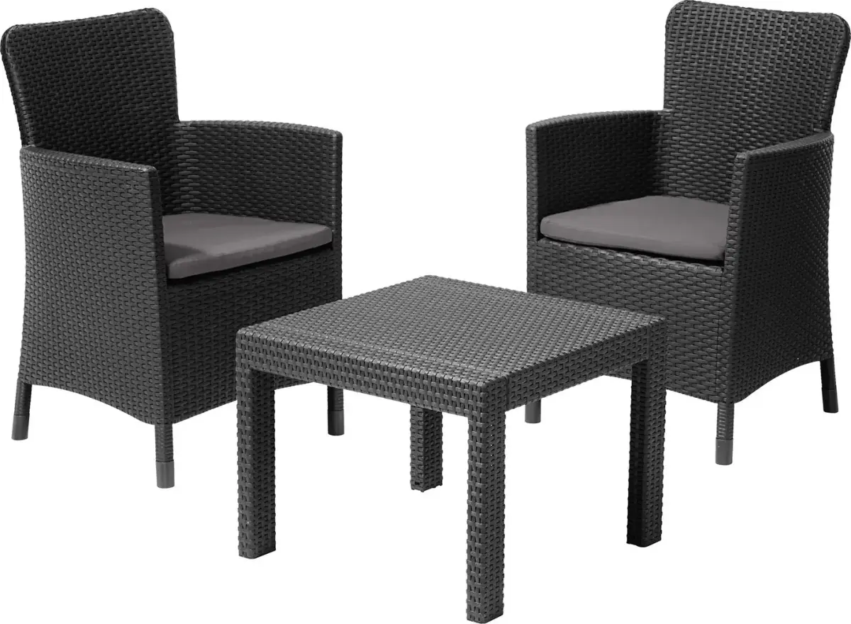 Allibert Aiamööbel komplekt Salvador, 3 osaline, grafiiidi v., 221307