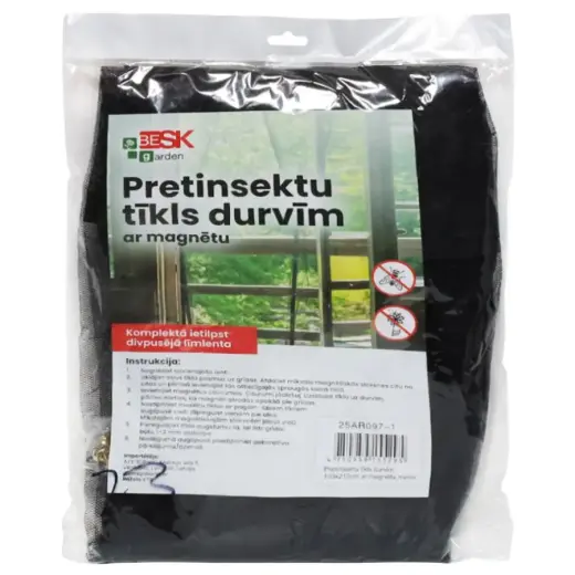 Pretinsektu tīkls durvīm ar magnētu 100x210cm