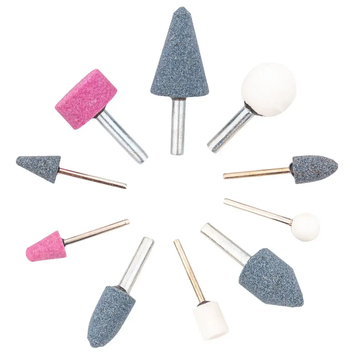 Abrasive head set 10pcs with holder 3/6mm