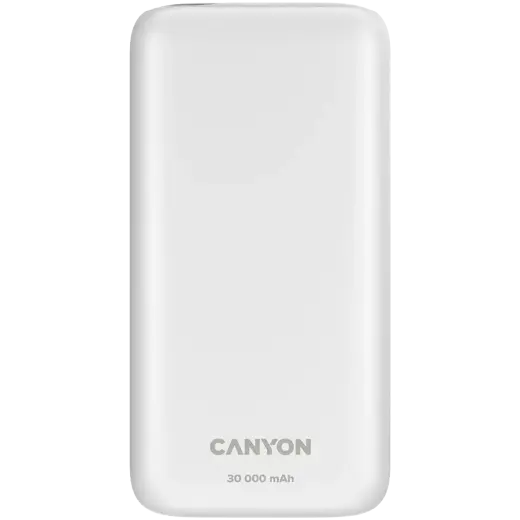 CANYON power bank PB-301 LED 30000 mAh PD 20W QC 3.0 White
