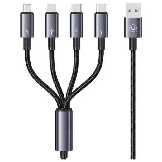 USAMS Sufeng Series SJ739USB101 3-in-1 провод для передачи данных и зарядки | USB-C на USB-C, Lightning, Micro USB | 15W | 1.2m