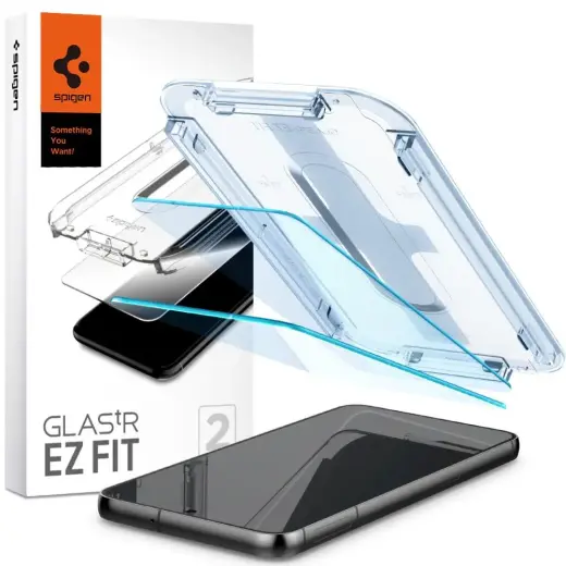 Spigen EZ FIT tempered glass for phone Samsung Galaxy S23 clear 2-pack