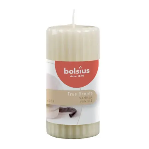 Candle scented cylinder True Scents Ø120x58mm vanilla
