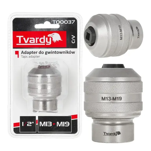1/2" M13-M19 vītņgriežu adapteris CrV