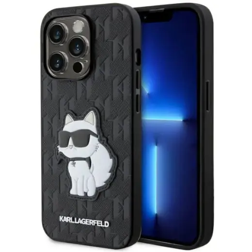 Karl Lagerfeld KLHCP14XSAKHPCK iPhone 14 Pro Max 6.7" czarny|black Saffiano Monogram Choupette