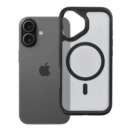 Forcell F-Protect Smoke Hybrid Premium maciņš ar MagSafe atbalstu telefonam iPhone 17 melns