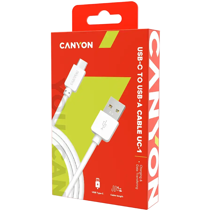 CANYON cable UC-1 USB-C 5W 1m White