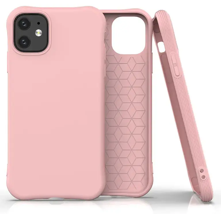 Fusion Solaster Back Case Silikona Aizsargapvalks Priekš Apple iPhone 11 Rozā