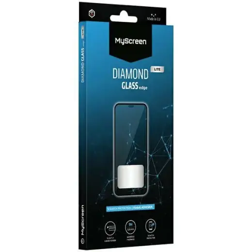 Szkło hartowane MyScreen Diamond Glass    Edge Lite FG do Apple iPhone 17 czarny
