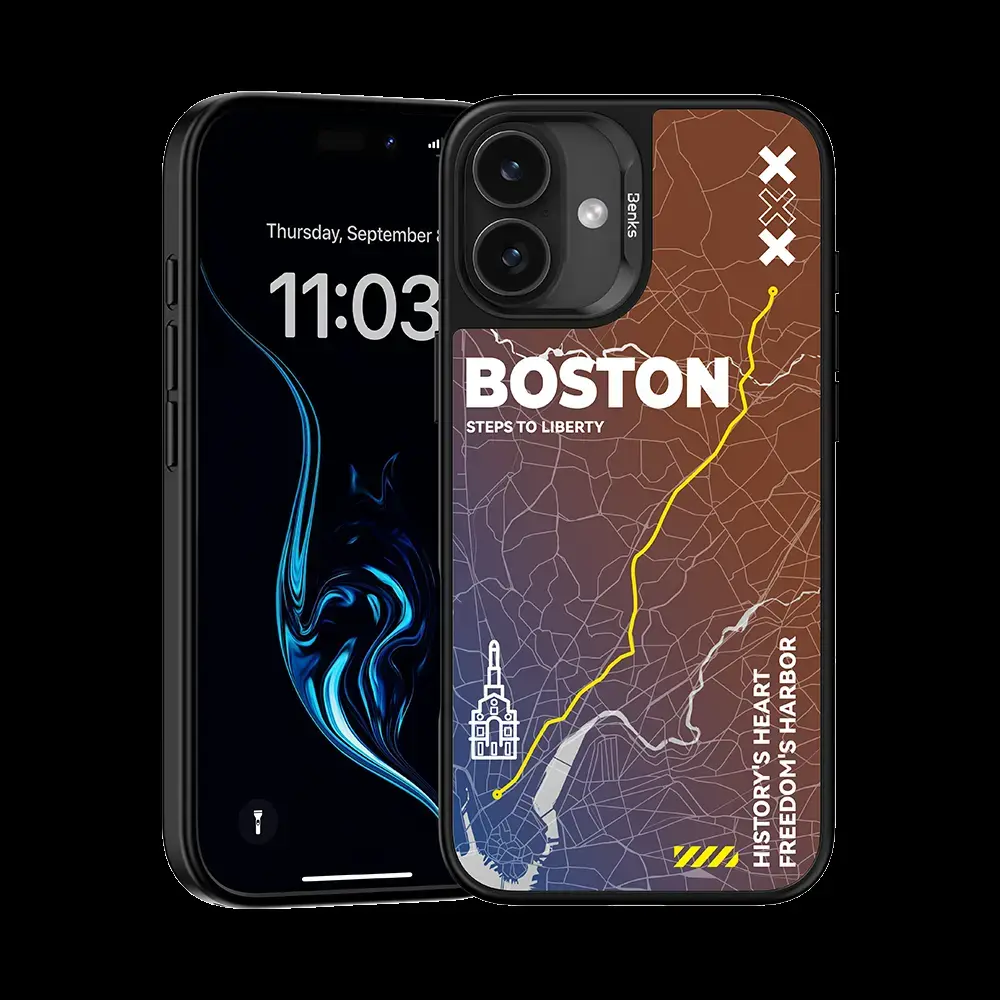 Benks Dynamic City Boston Case for Iphone 16