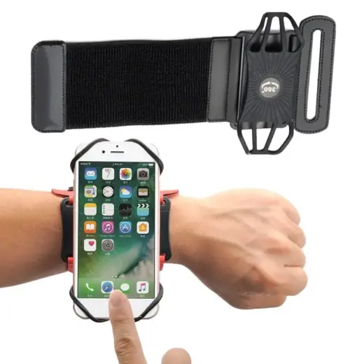 Universal Running Forearm Armband for 6" Smartphones black