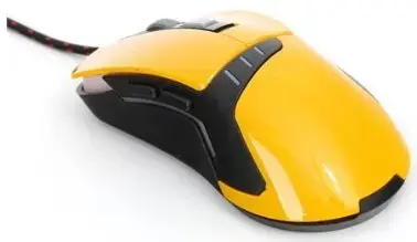 Spēļu pele Varr OM0270 ar 6 pogām | LED | 1200-1600-2400-3200 DPI | USB | dzeltena