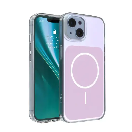 Etteri Hidden Pearl Epoxy Mag telefono dėklas iPhone 14 rožinis